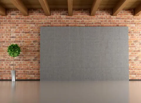 Empty minimalist interior Stock Illustration