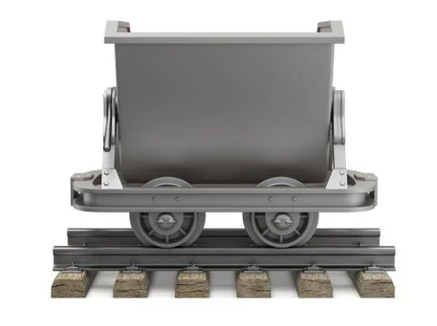 Empty mining cart Stock Illustration