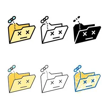 Empty mix folder color icon vector 스톡 일러스트