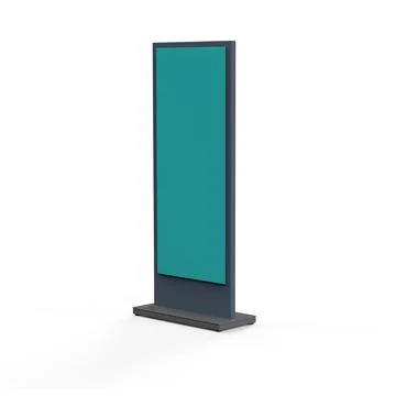 Empty Mock-up for customizable vertical advertising display stand pylon 1 Illustrazione stock