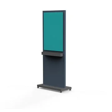 Empty Mock-up for customizable vertical advertising display stand pylon 1 Illustrazione stock