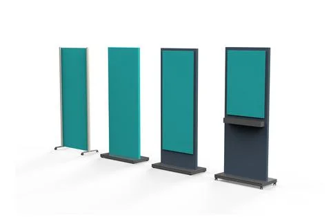 Empty Mock-up for customizable vertical advertising display stand pylon 4 Illustrazione stock