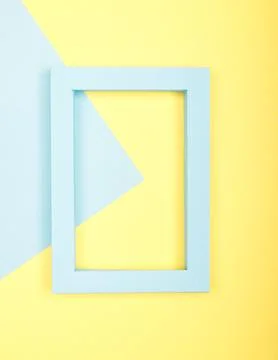 Empty mockup frame isolated on paper background Stock Photos