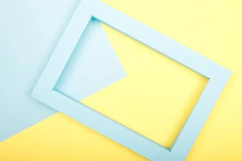 Empty mockup frame isolated on paper background Stock Photos