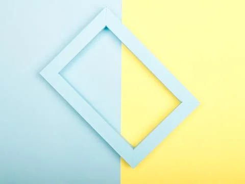 Empty mockup frame isolated on paper background Stock Photos