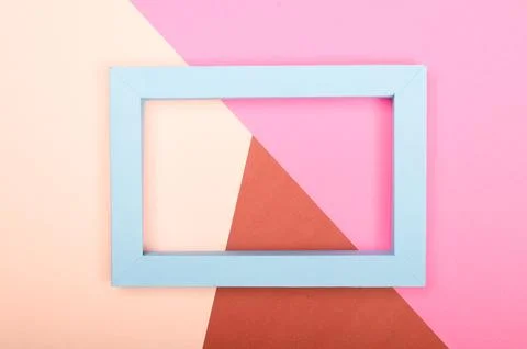 Empty mockup frame isolated on paper background Stock Photos
