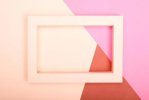 Empty mockup frame isolated on paper background Foto stock