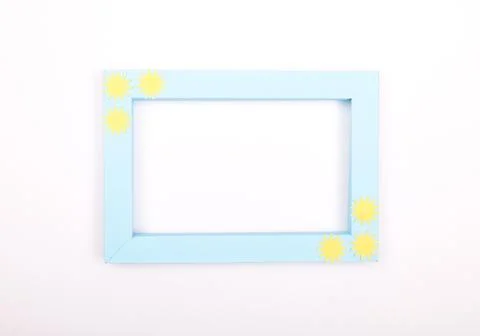 Empty mockup frame isolated on paper background Stock Photos