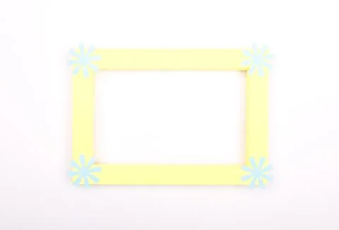 Empty mockup frame isolated on paper background Stock Photos