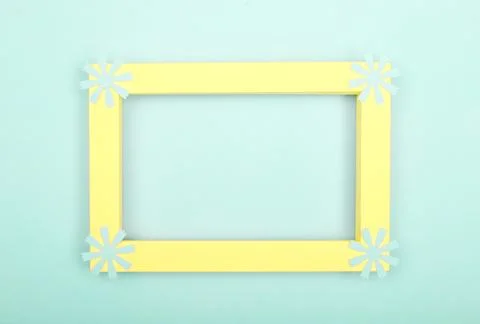 Empty mockup frame isolated on paper background Stock Photos