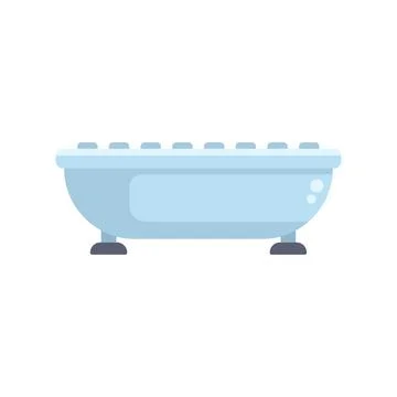 Empty modern bathtub standing on legs for home bathroom interior design Stock Illustration