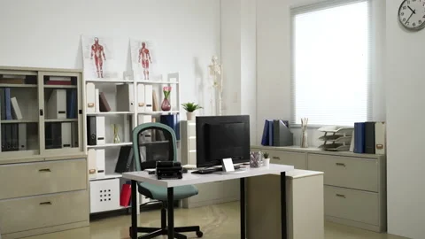 Empty modern bright clinic office Stock Footage 205869576