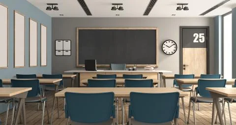 Empty modern classroom Stock Illustration