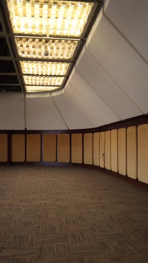 Empty modern conference hall interior Stock Footage 335584119