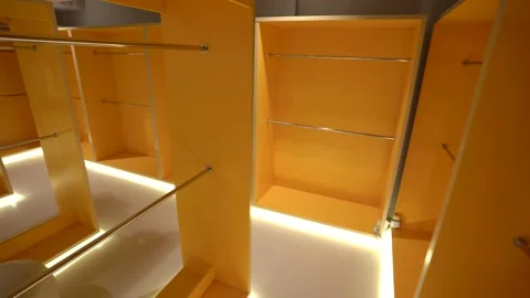 Empty modern dressing room at home or at school Stock Footage 172096441