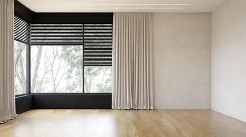 Empty modern interior room 3d illustration Stock Illustration