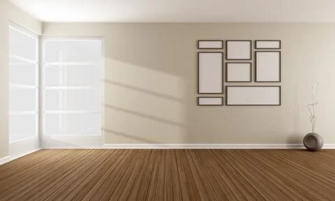 Empty modern  living room Stock Illustration