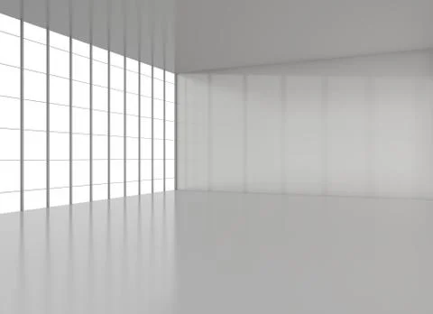 Empty modern loft with floor, ceiling and window Illustrazione stock