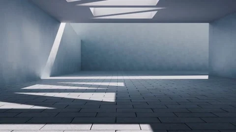 Empty modern minimalist architecture white room time lapse shadow play acro.. 库存影片 327524462