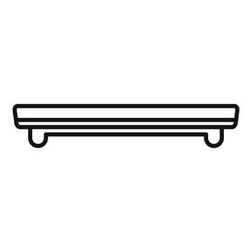 Empty modern shelf icon showing a floating shelf for home decor Stock Illustration