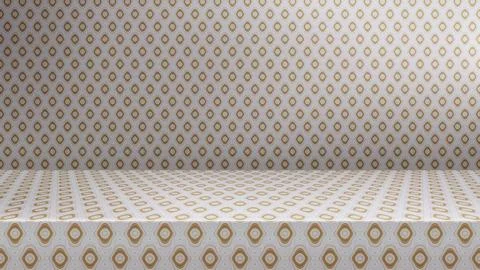 Empty modern studio table room background, product display with copy space for Illustrazione stock