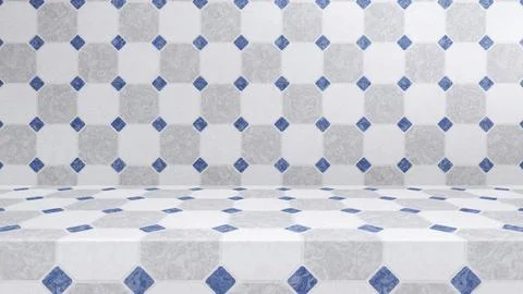 Empty modern studio table room background, product display with copy space for イラスト素材