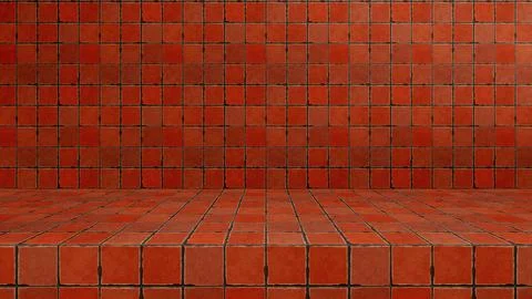 Empty modern studio table room background, product display with copy space for Illustrazione stock