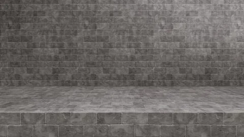 Empty modern studio table room background, product display with copy space for イラスト素材