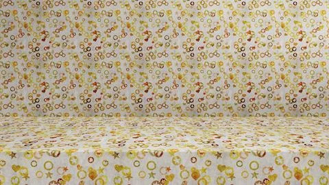 Empty modern studio table room background, product display with copy space for イラスト素材