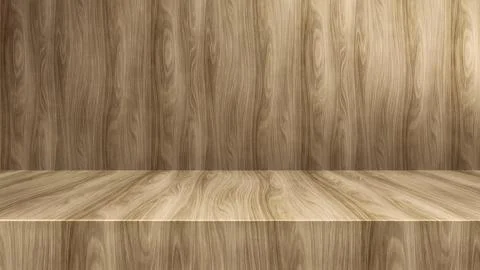 Empty modern studio table room background, product display with copy space for イラスト素材