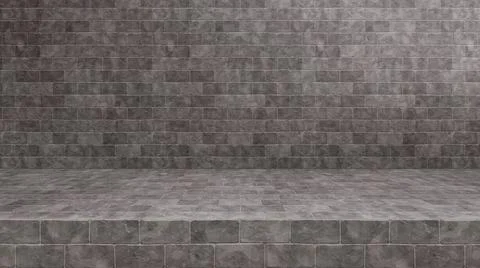 Empty modern studio table room background, product display with copy space... Foto stock