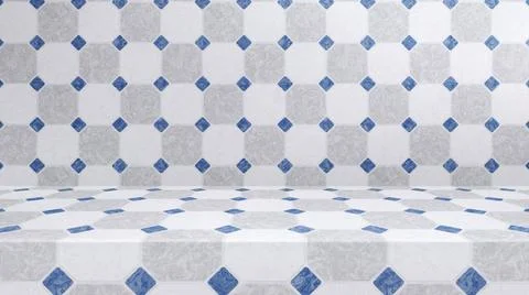 Empty modern studio table room background, product display with copy space... Foto stock