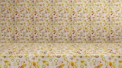 Empty modern studio table room background, product display with copy space... Foto stock