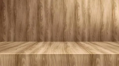 Empty modern studio table room background, product display with copy space... Foto stock