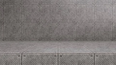 Empty modern studio table room background, product display with copy space... Foto stock