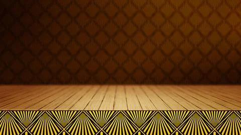 Empty modern studio table room background, product display with copy space... Foto stock