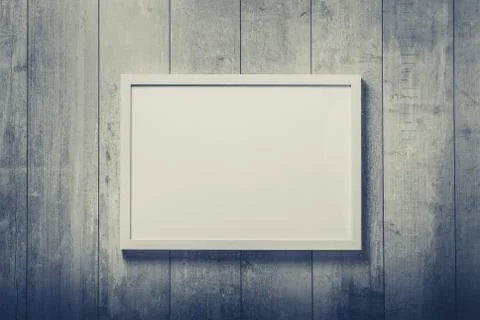 Empty modern style frame on composition wall Stock Photos