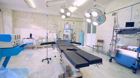 Empty modern surgery room. Operating room with modern medical equipment. No Stock Footage 87209090