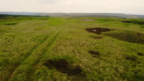 Empty moors in Peak district moors in Yorkshire Stock-Footage 340133538