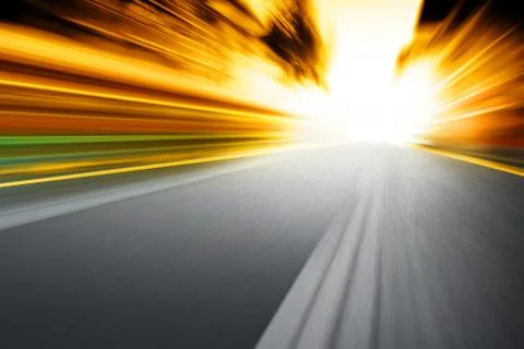 Empty motion road Stock Photos