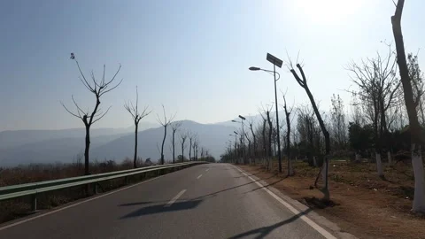 Empty mountain road scenery Stock Footage 201501592