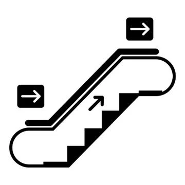 Empty move up escalator icon, simple style イラスト素材