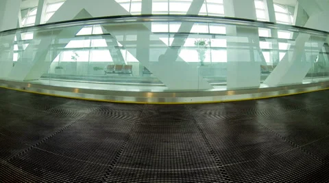 Empty moving escalator at KLIA2 terminal in Kuala Lumpur Stock Footage 39886428
