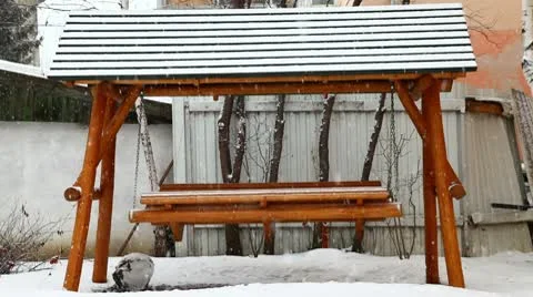 Empty moving swing Stock Footage 10760990