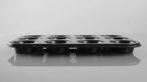 Empty muffins molds Foto stock