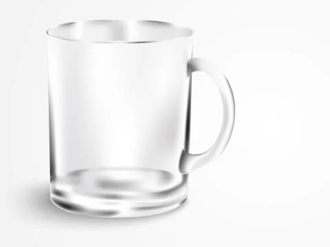 Empty mug with handle Illustrazione stock