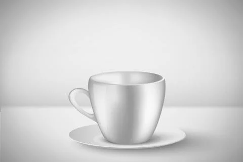 Empty mug with handle Stock Illustration