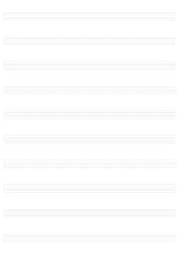 Empty music sheet with blank staff lines for musical notation. Template for c Stock Illustration