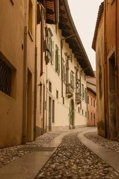 Empty Narrow Street Stock Photos