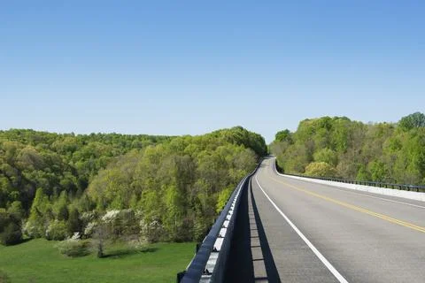 Empty Natchez Trace Parkway Bridge Stock Photos